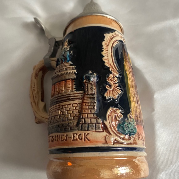 VINTAGE GERMAN LIDDED BEER STEINS WESTERN GERMANY DEUTSCHES-ECK KOLNER-DOM - Picture 10 of 12